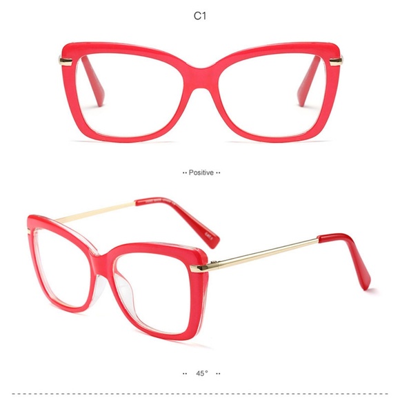 Star Posh Accessories - Optical Illusion Stylish Red Glasses